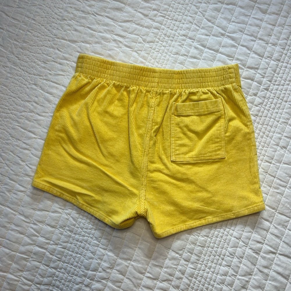 Hammies High Waisted Corduroy Shorts Yellow - Picture 2 of 5